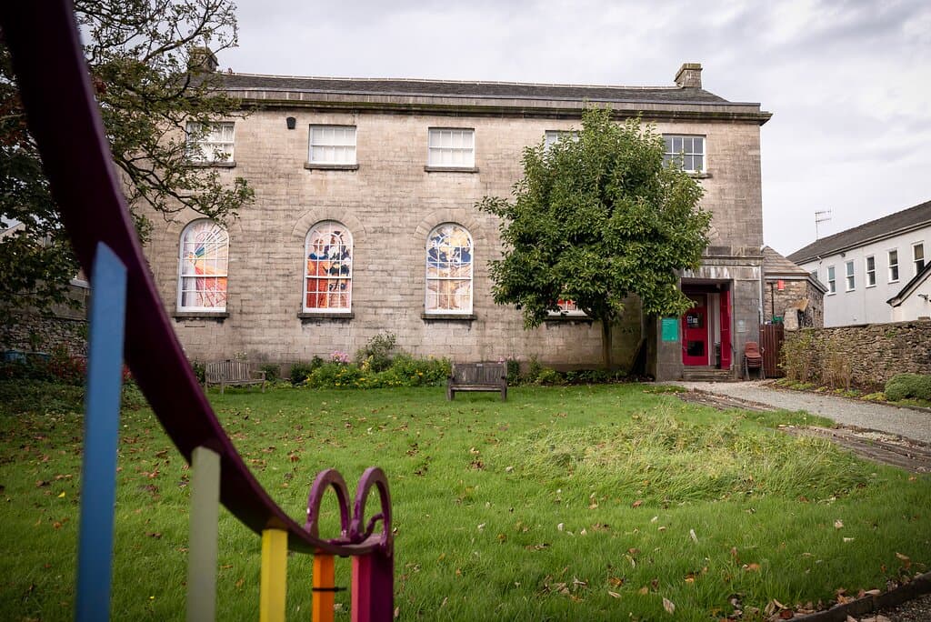 Quaker Tapestry Museum is within Friends Meeting House Kendal
