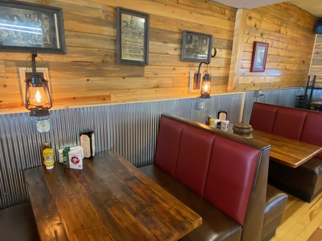 cozy booths or tables