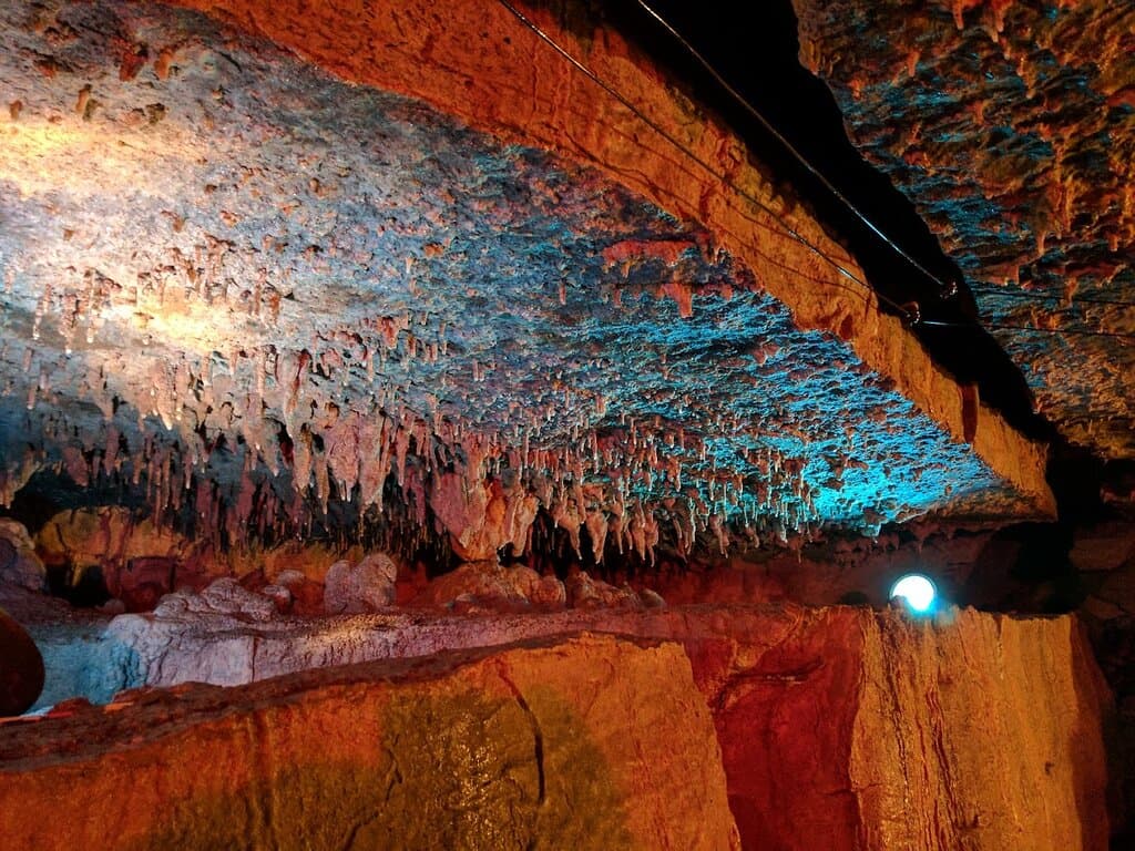 Woodward Cave is formed from bedrock over 400 million years old. That's older than the dinosaurs!