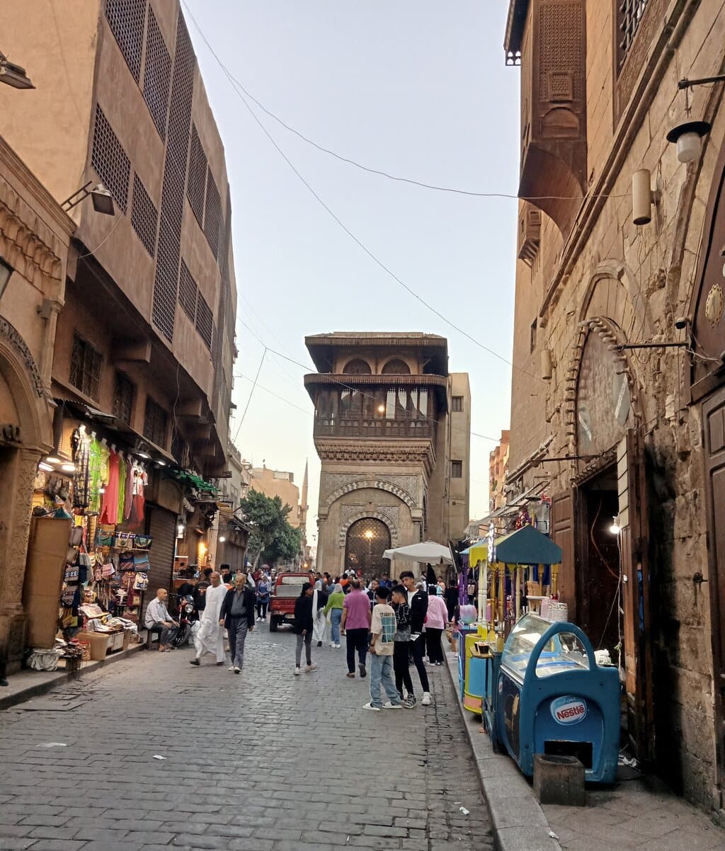 Sabil (public fountain) and Kuttab (boys school) combined Mamluk style building completed in 1744 during Ottoman rule in central Cairo. Egypt. April 2024.