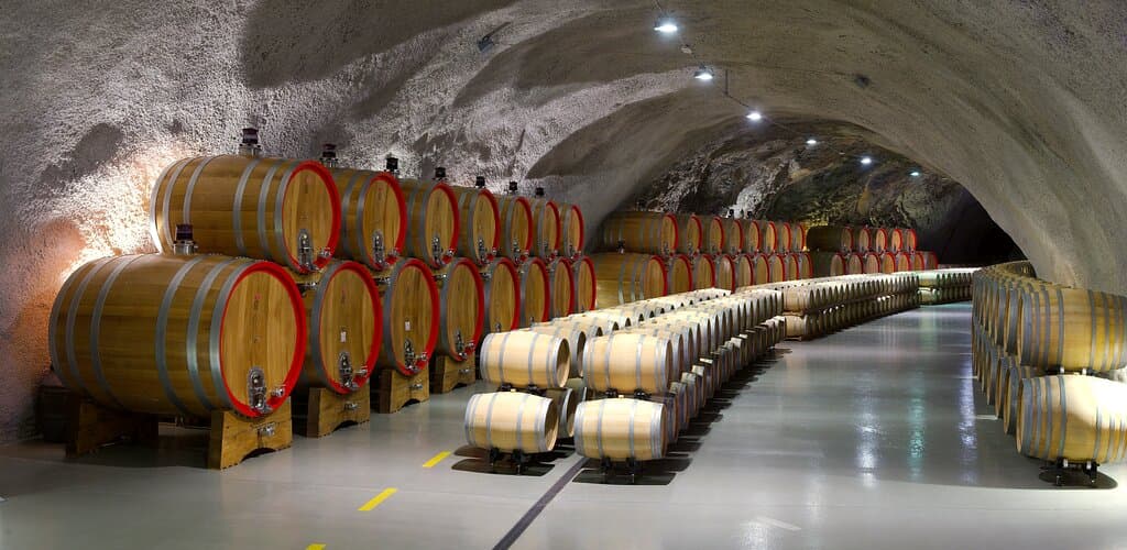 Wine cellar Šipčanik is at 30 meters depth, 356m long and 13.5m wide.  