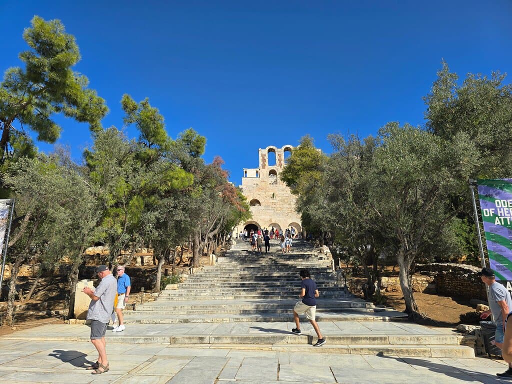 Walk along Dionisiou Areopagitou Street
