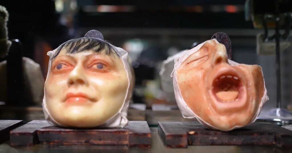 Wax moulages.