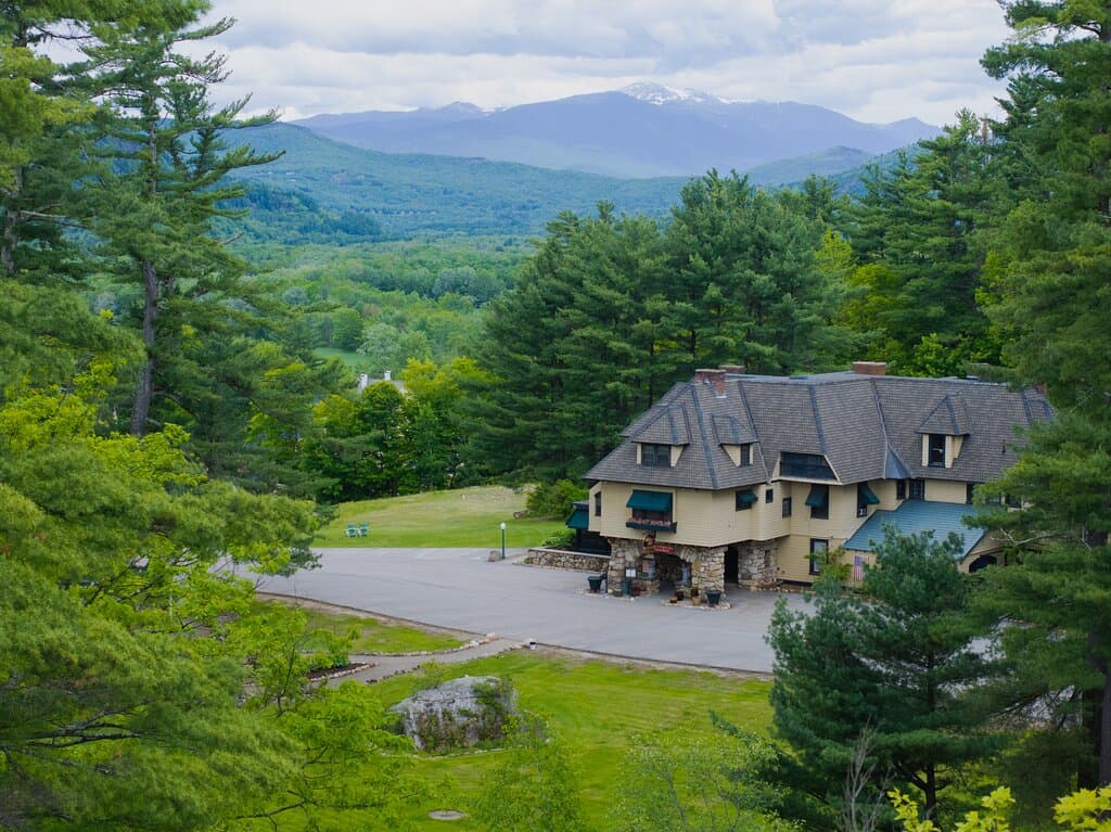 Views from above Stonehurst Manor & The Wild Rose Restaurant