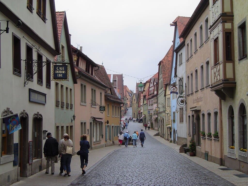 Schmiedgasse i Rothenburg ob der Tauber