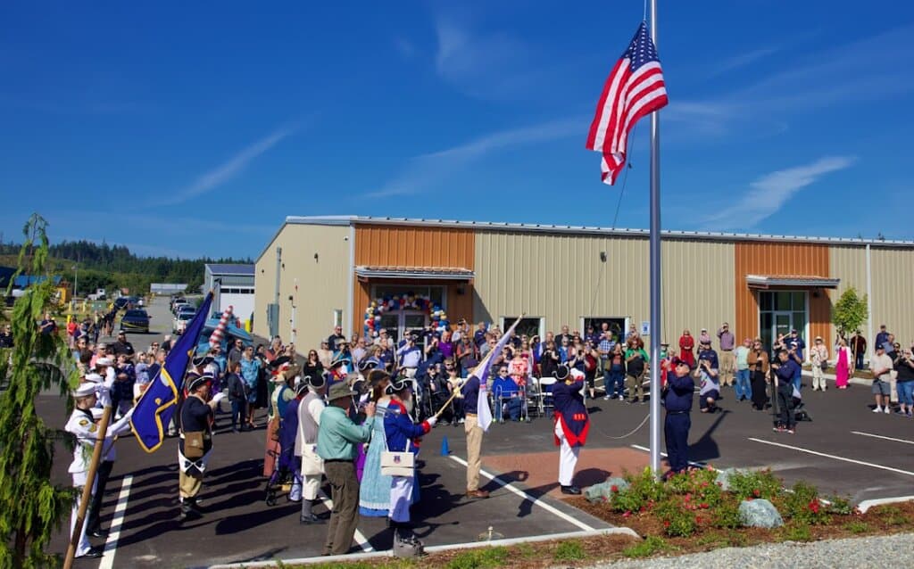 We've moved to our forever home! Please come see us at 545 Ault Field Rd, Bldg. D, Oak Harbor, WA 98277. Photo: Grand Opening 8/21/25