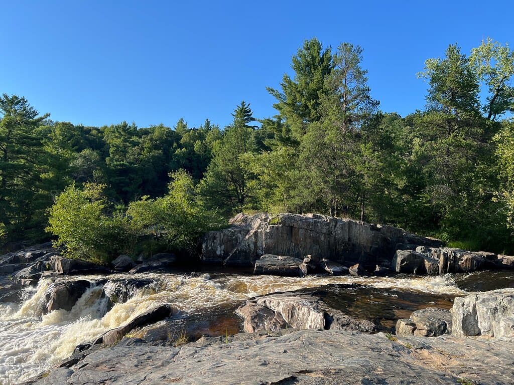 View of the falls at Big Falls County Park