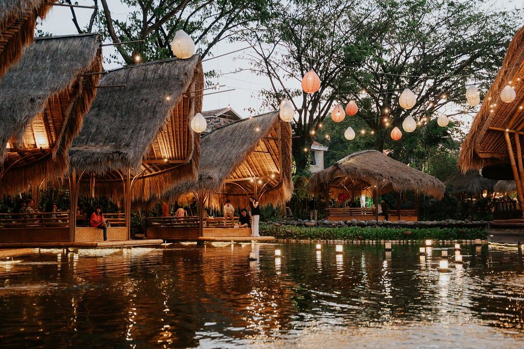 The lake view at Bale Udang Kuta