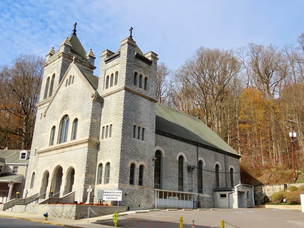 A side view of the Immaculate Conception