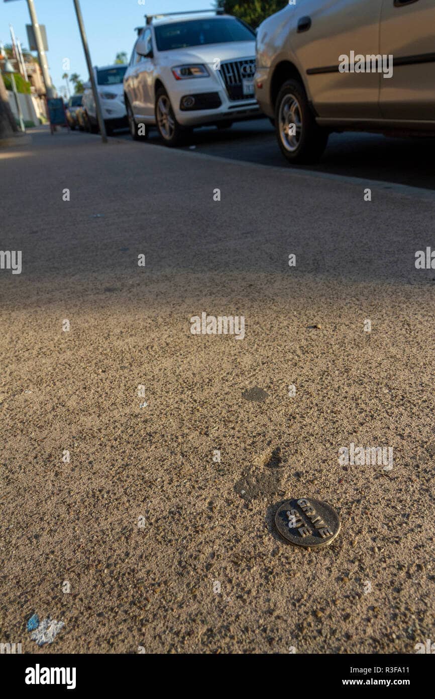 Sidewalk Grave Markers