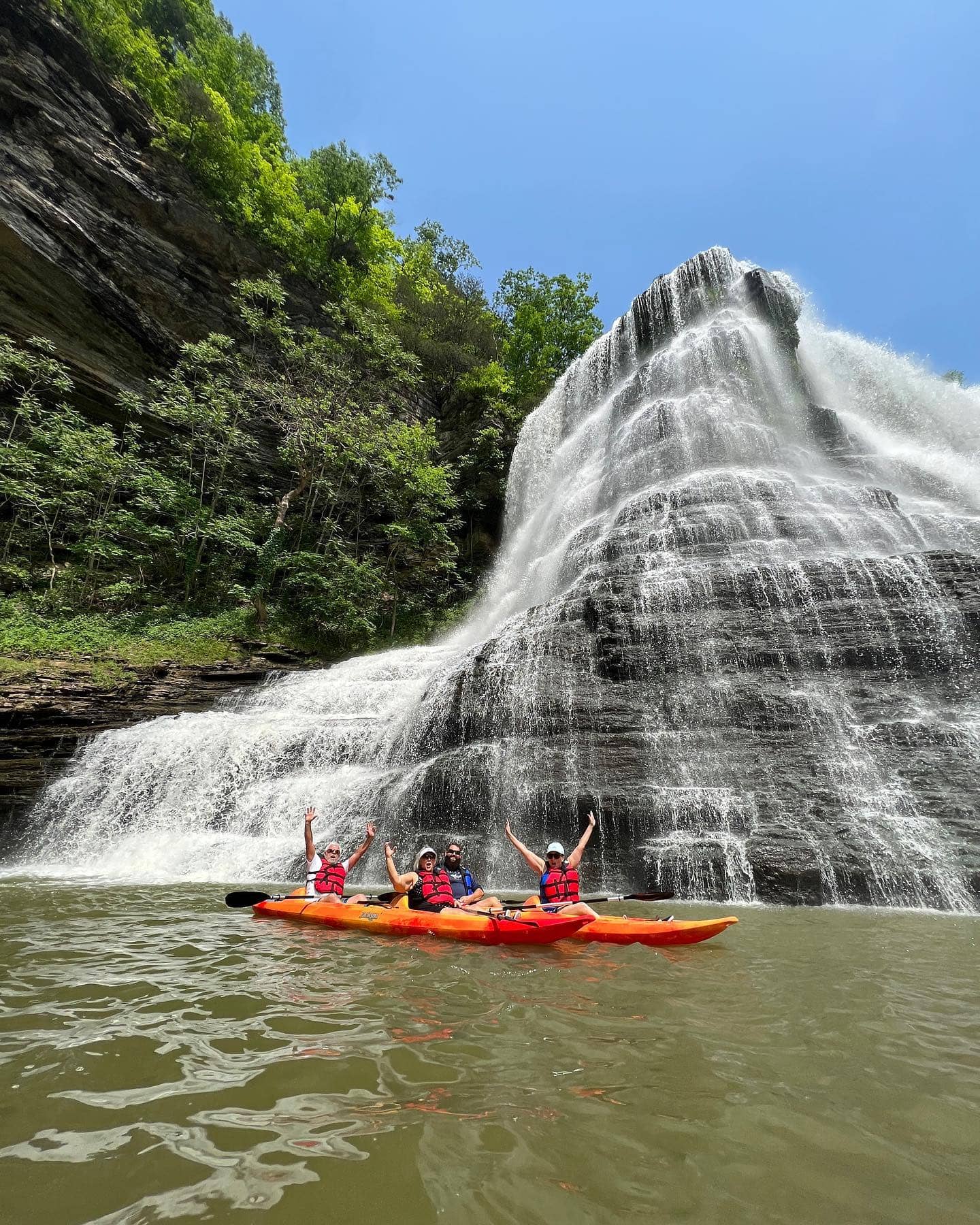 Kayaking to Burgess Falls