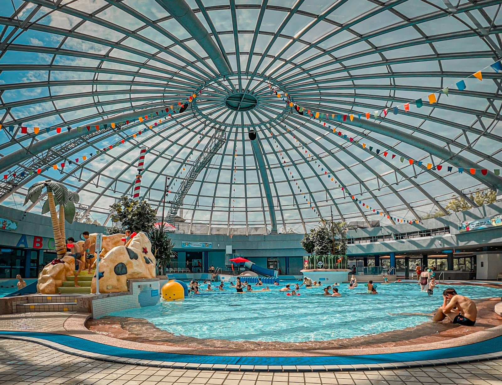 Glass-Domed Indoor Pool