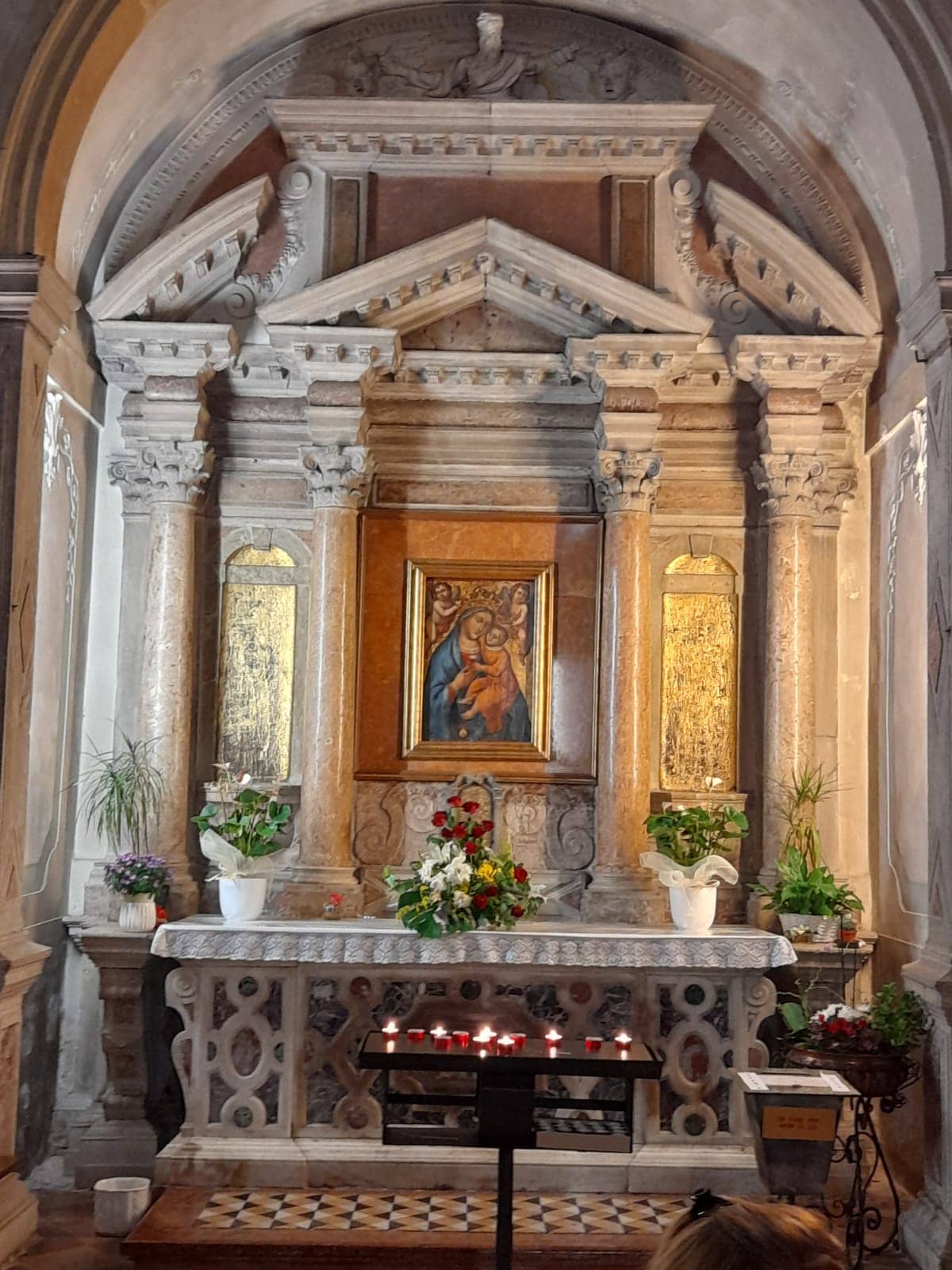 Austere Altar and Crucifix
