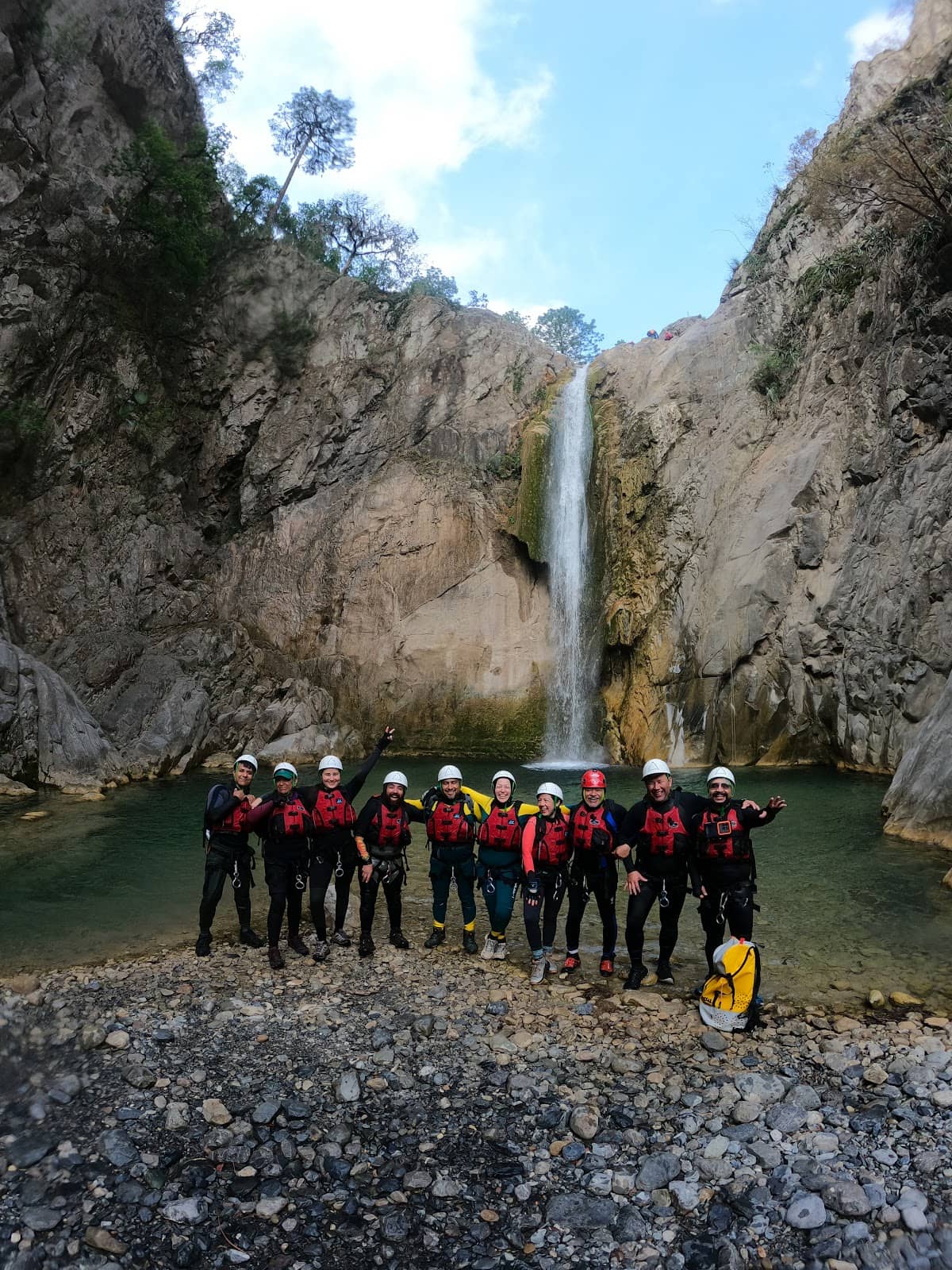 Rappelling Down Waterfalls