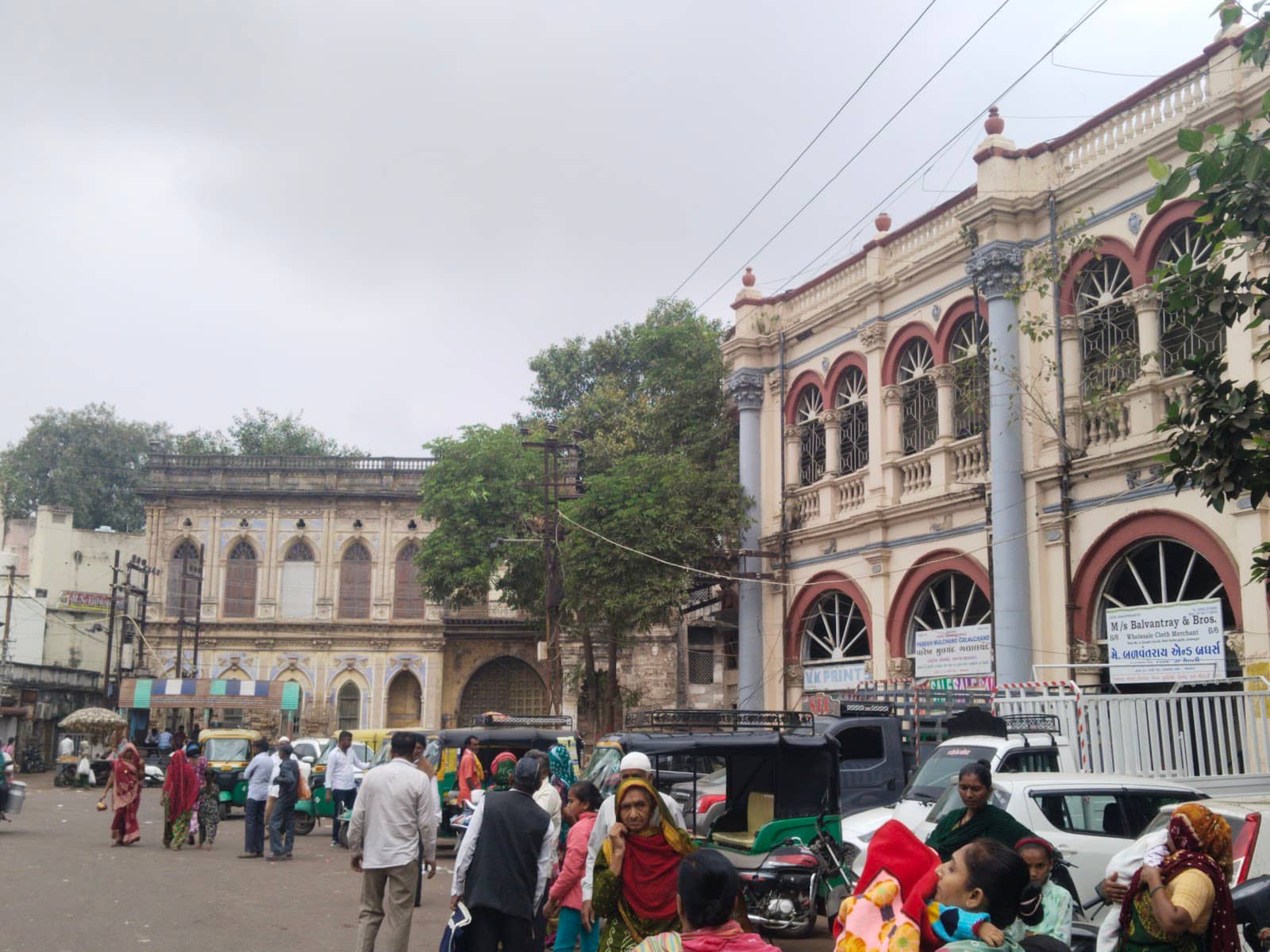 Bustling Market Scene
