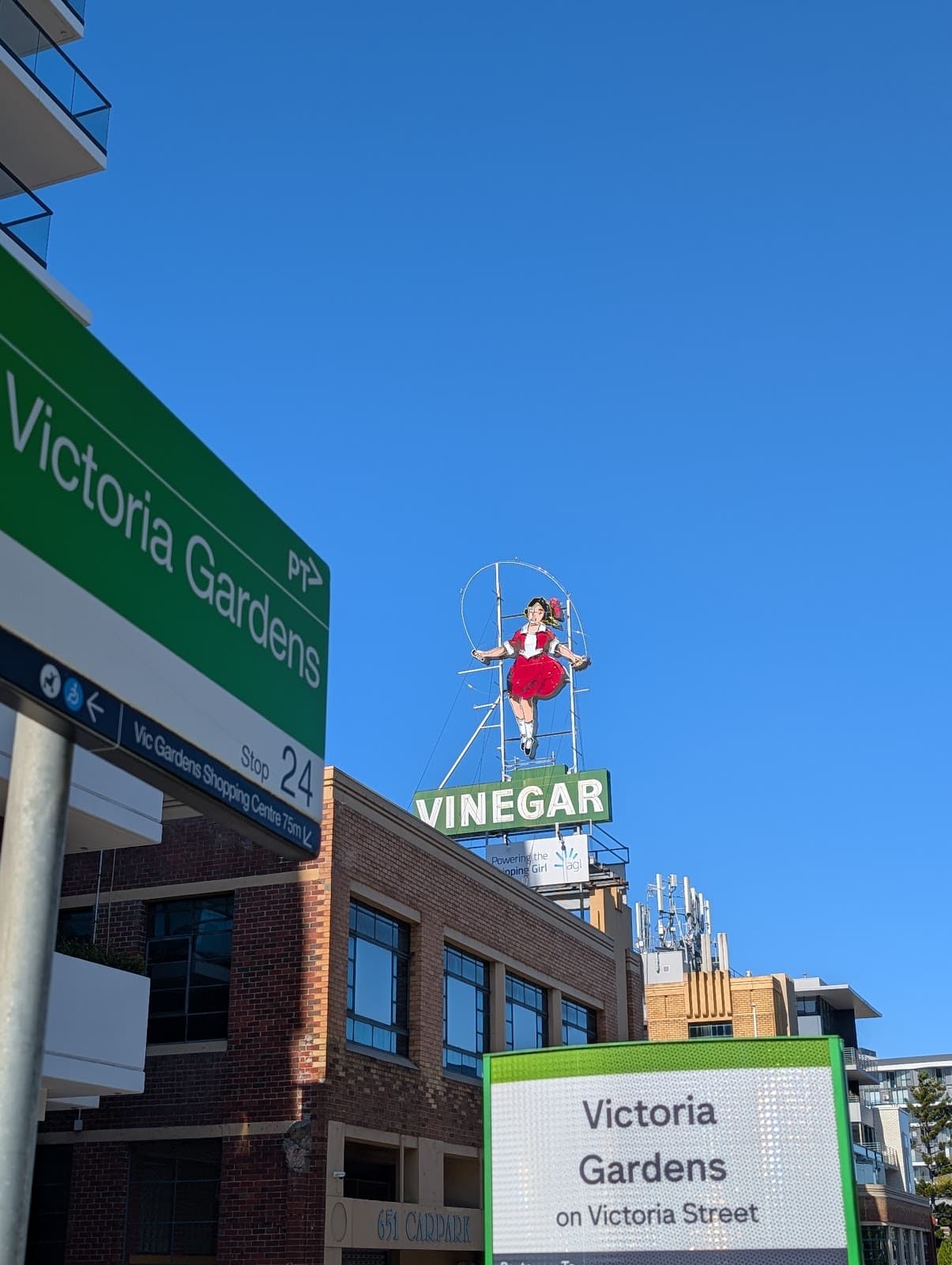 Skipping Girl Vinegar Sign - Image 1