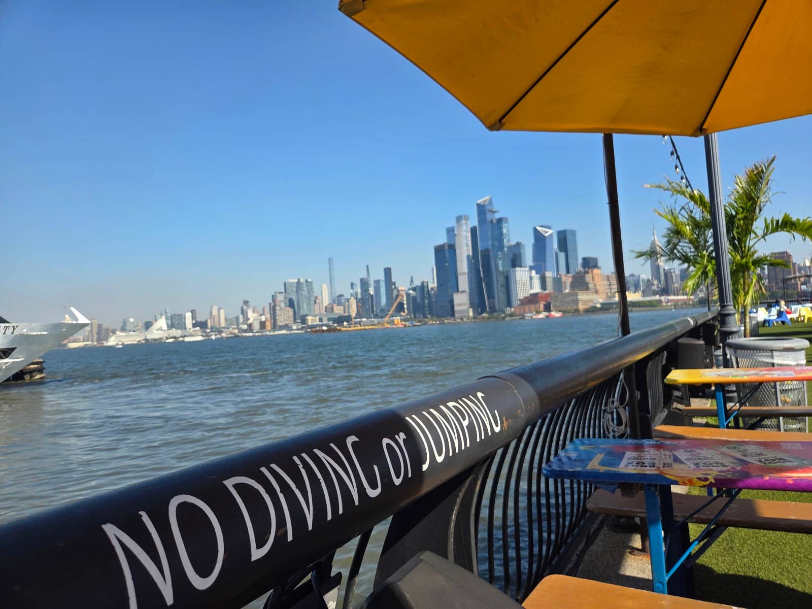 Lively Waterfront Beer Garden