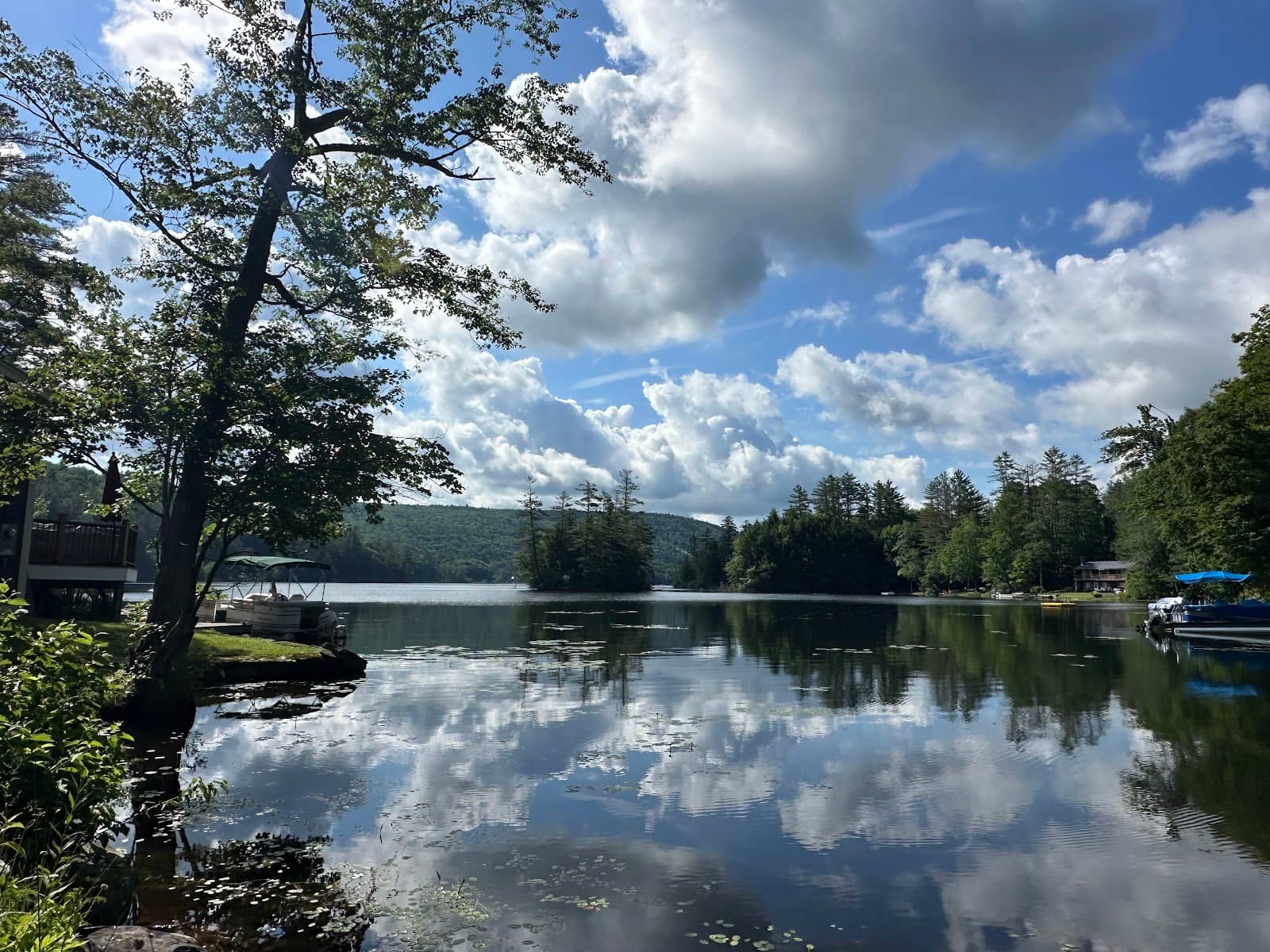 Ice Skating on Frozen Lake