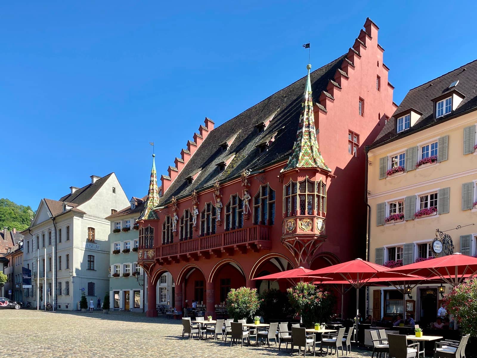 Distinctive Red Facade