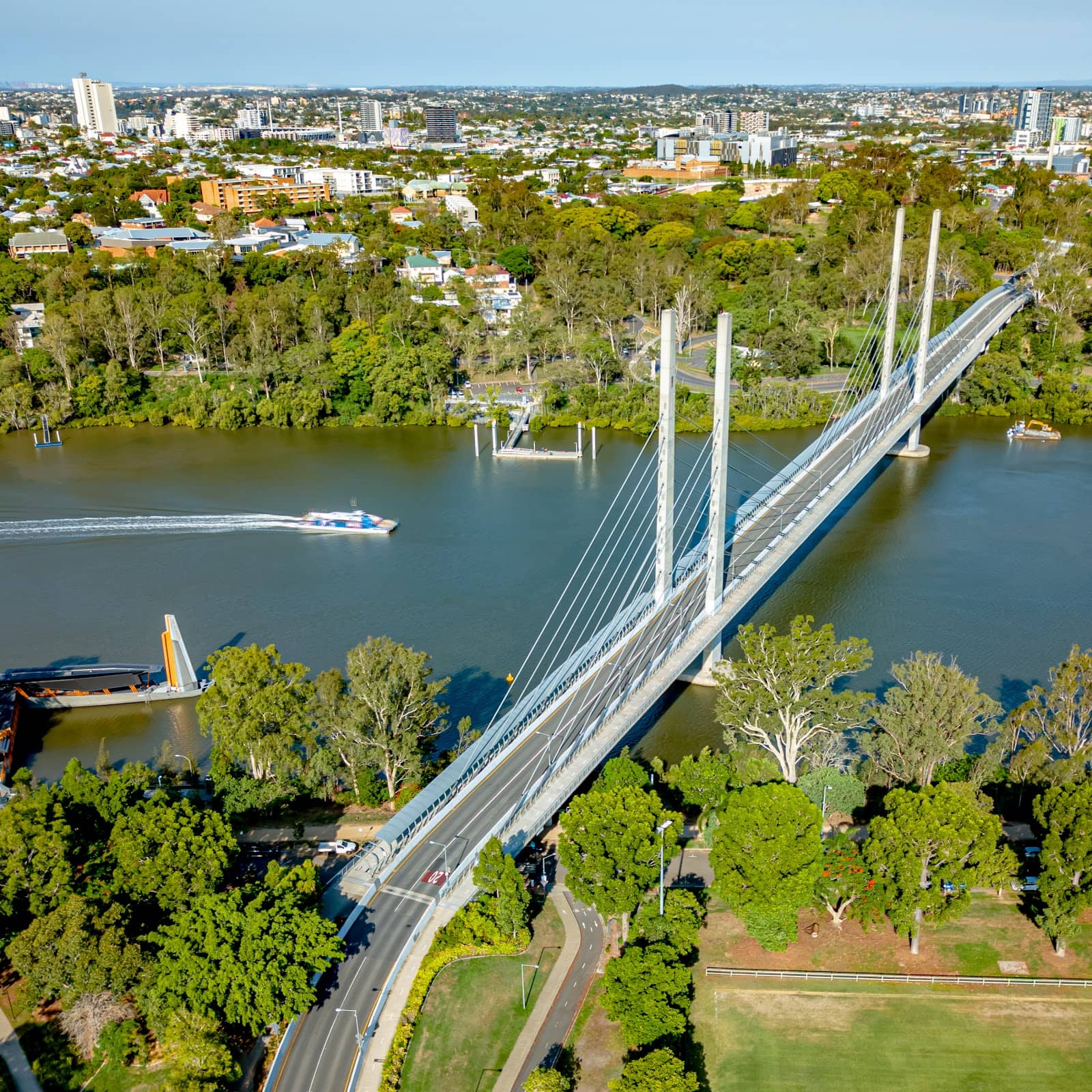 River and Cityscape Panorama