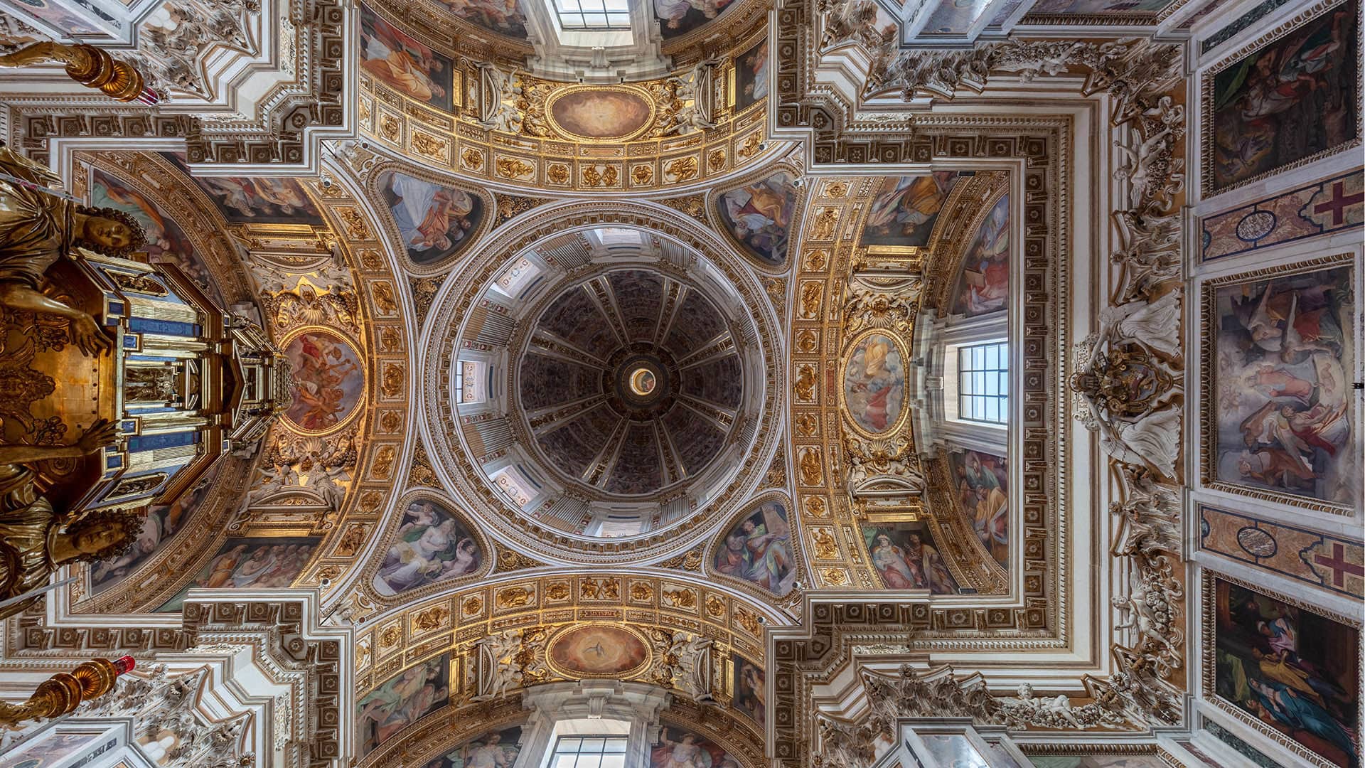 Gilded Coffered Ceiling