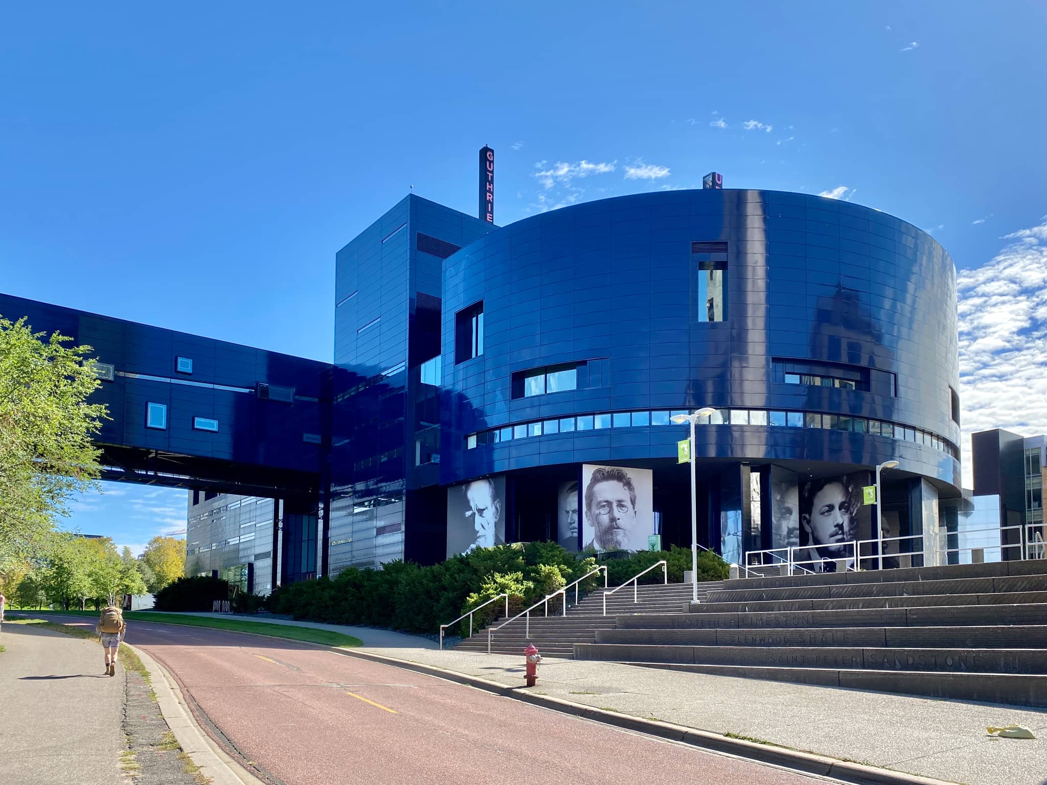 Cantilevered Blue Structure