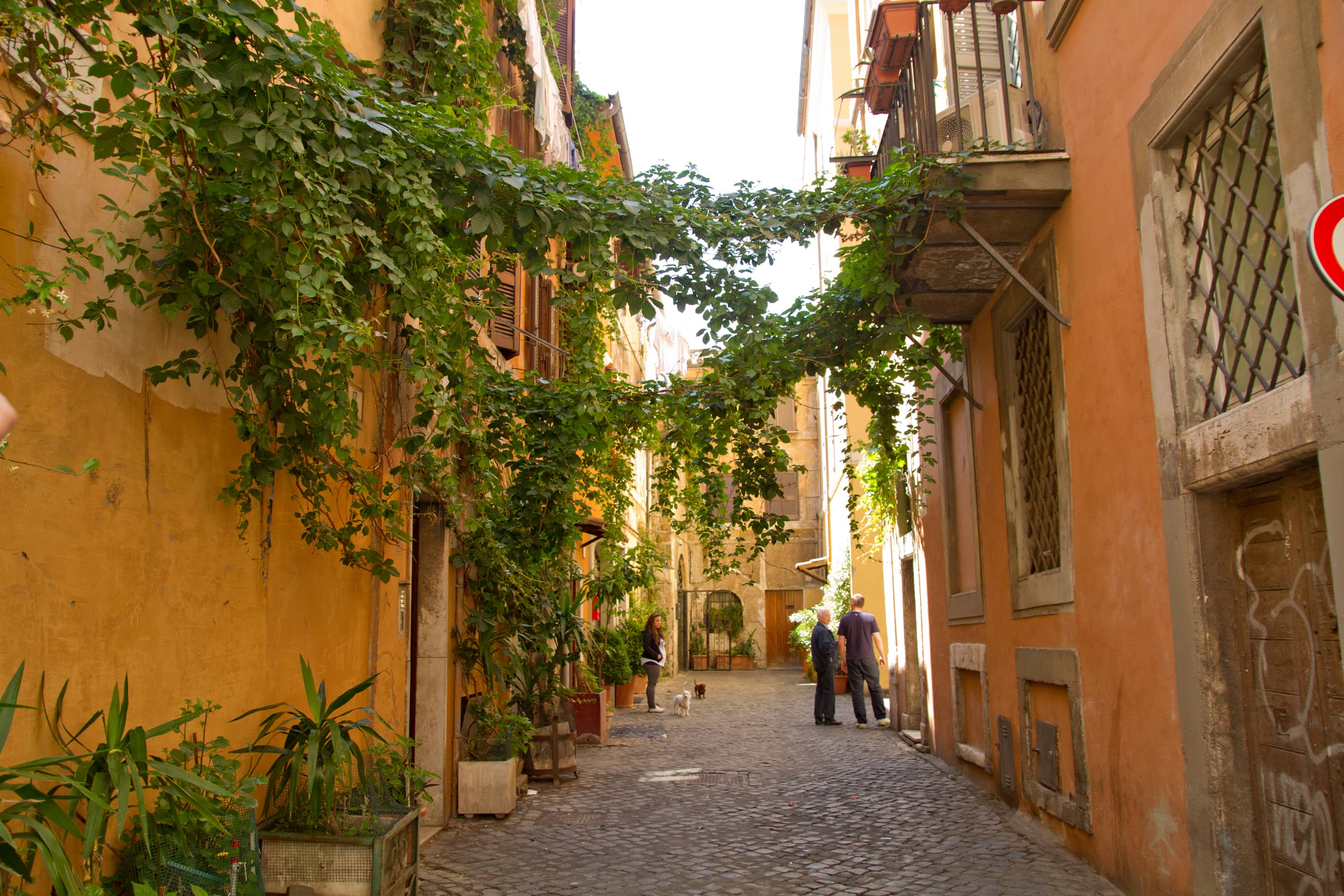 Trastevere's Cobblestone Streets