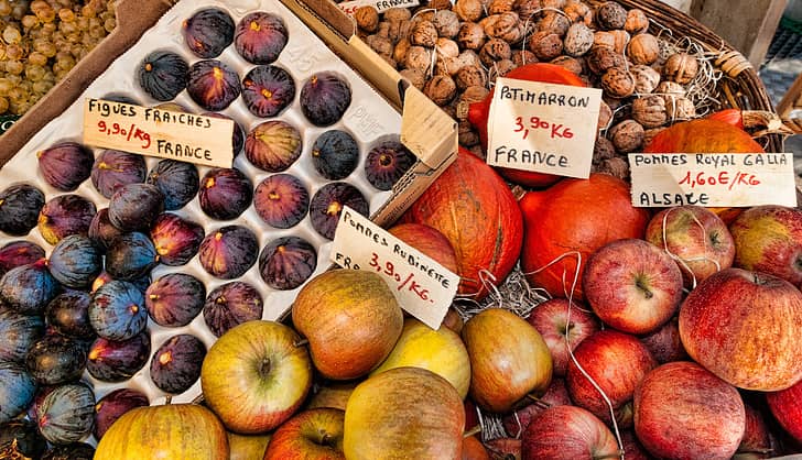 Vibrant Produce Stalls