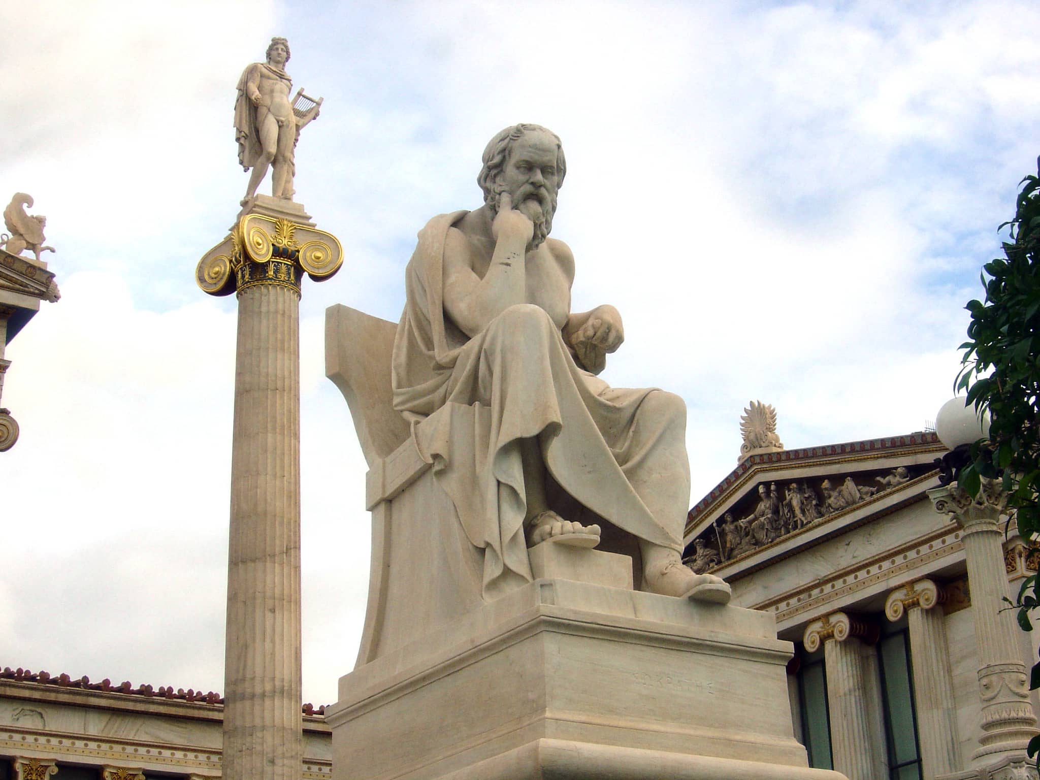 Statues of Athena and Apollo