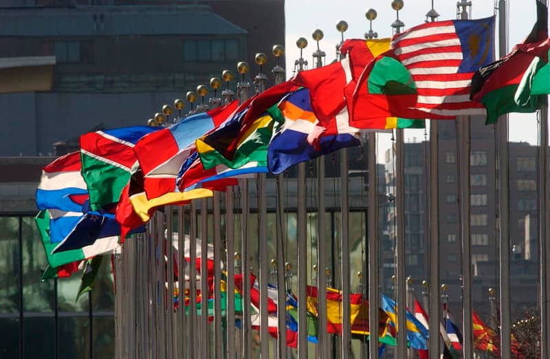 UN Headquarters Flags