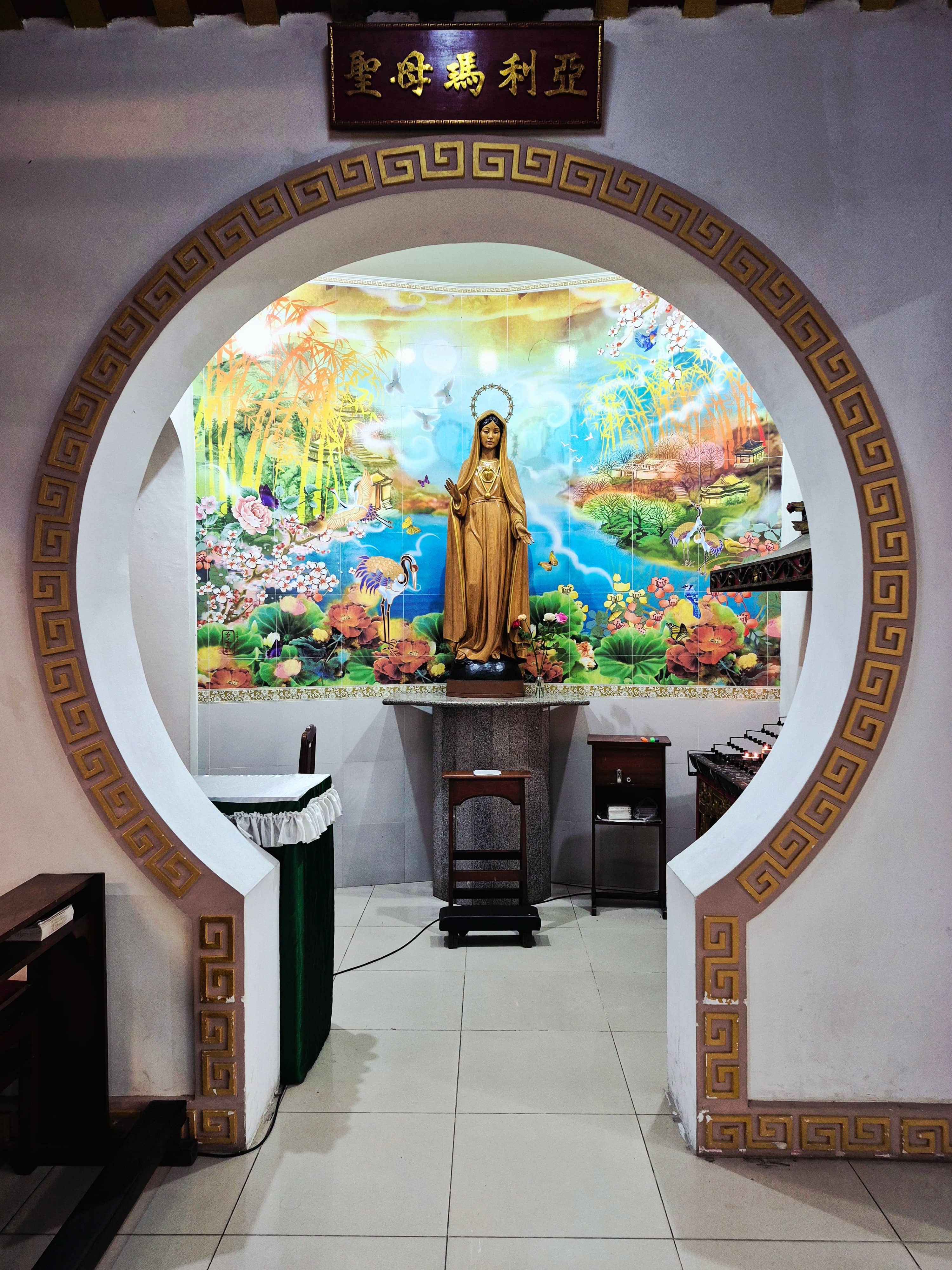 Colorful Shrine to the Virgin Mary