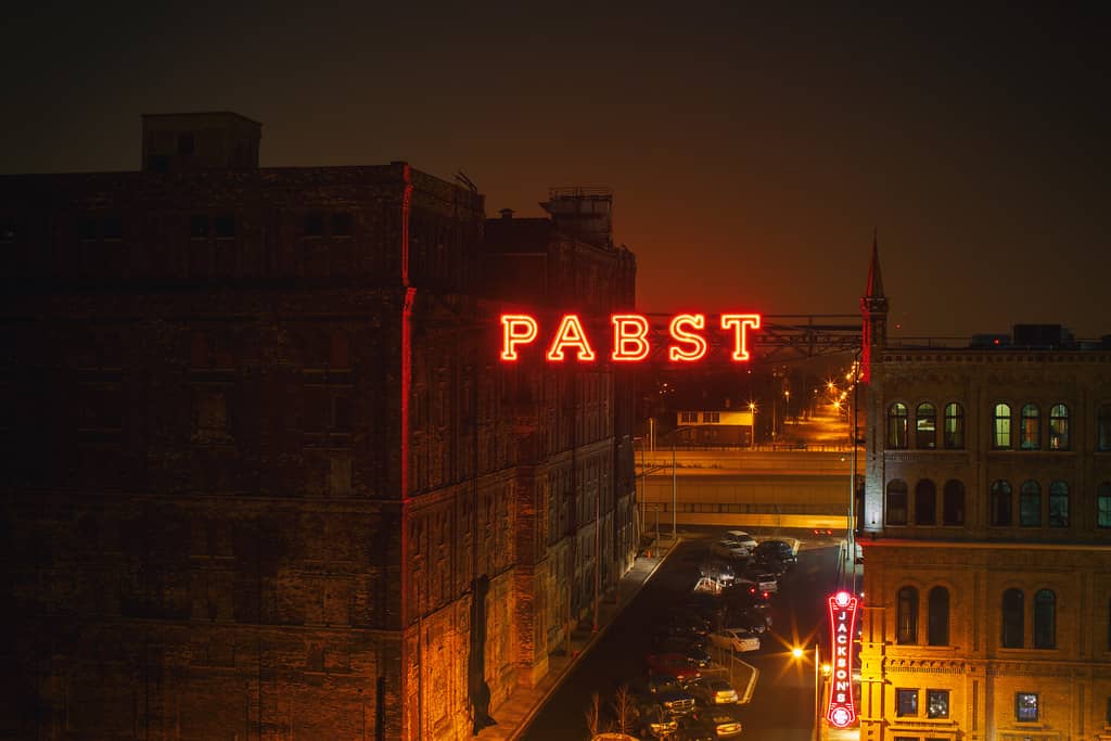 Pabst Sign Photo Op
