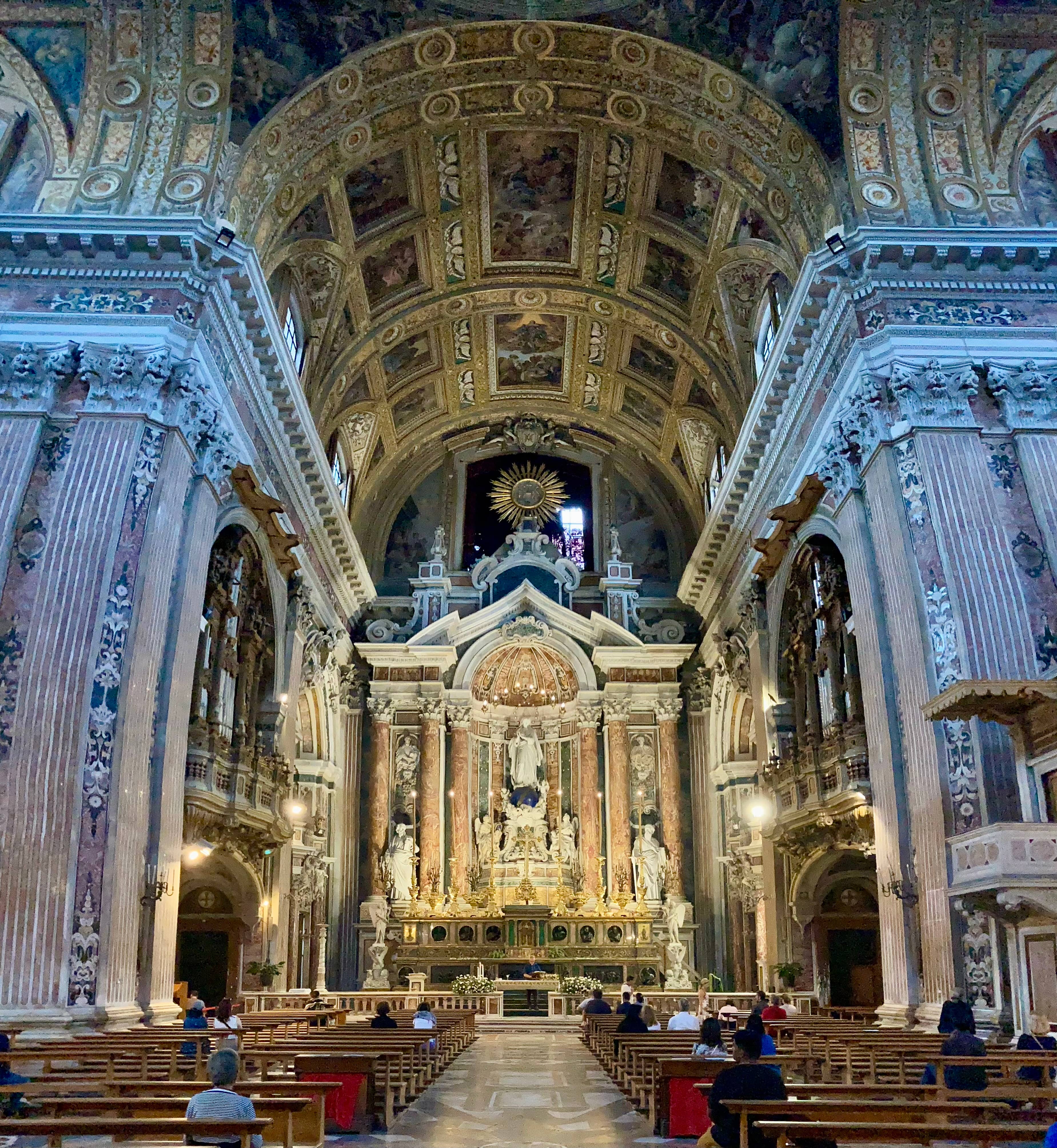 Interior of the Church of Gesù Nuovo