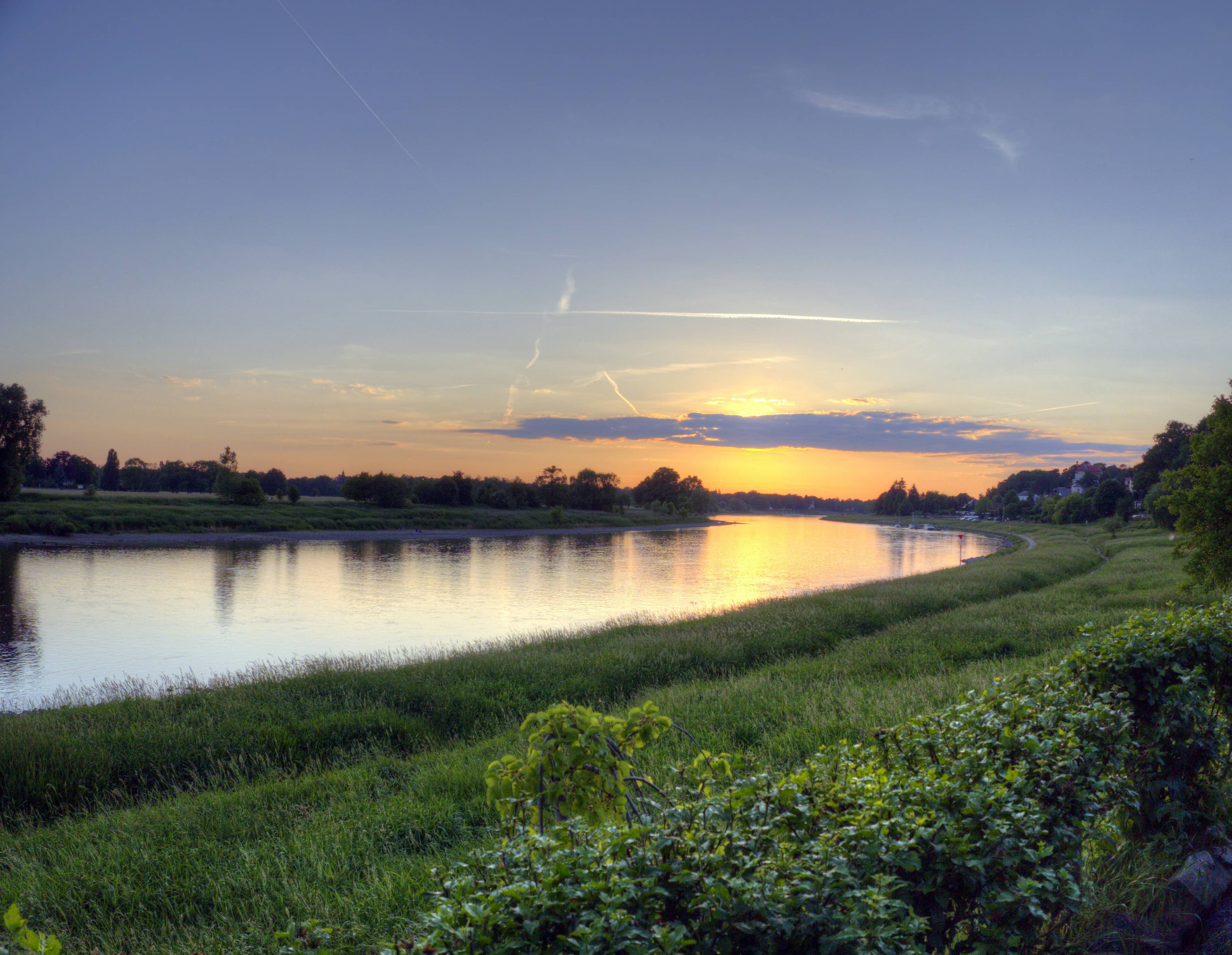 Elbe River Sunset Stroll