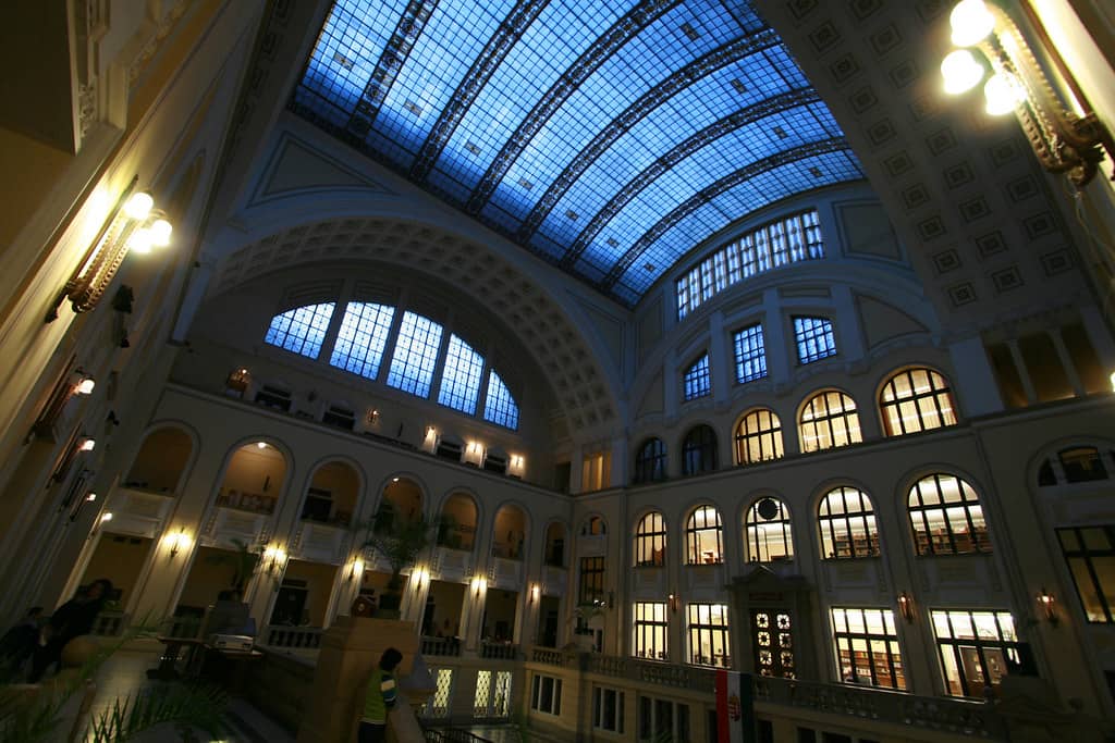 Interior Courtyard & Library