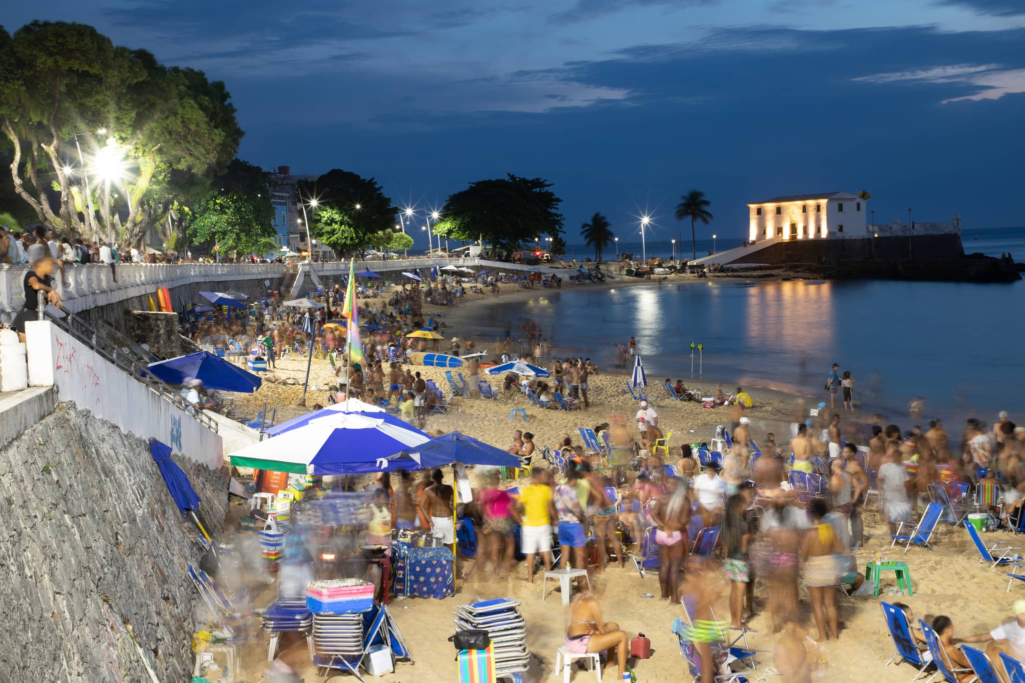 Vibrant Beachfront Scene
