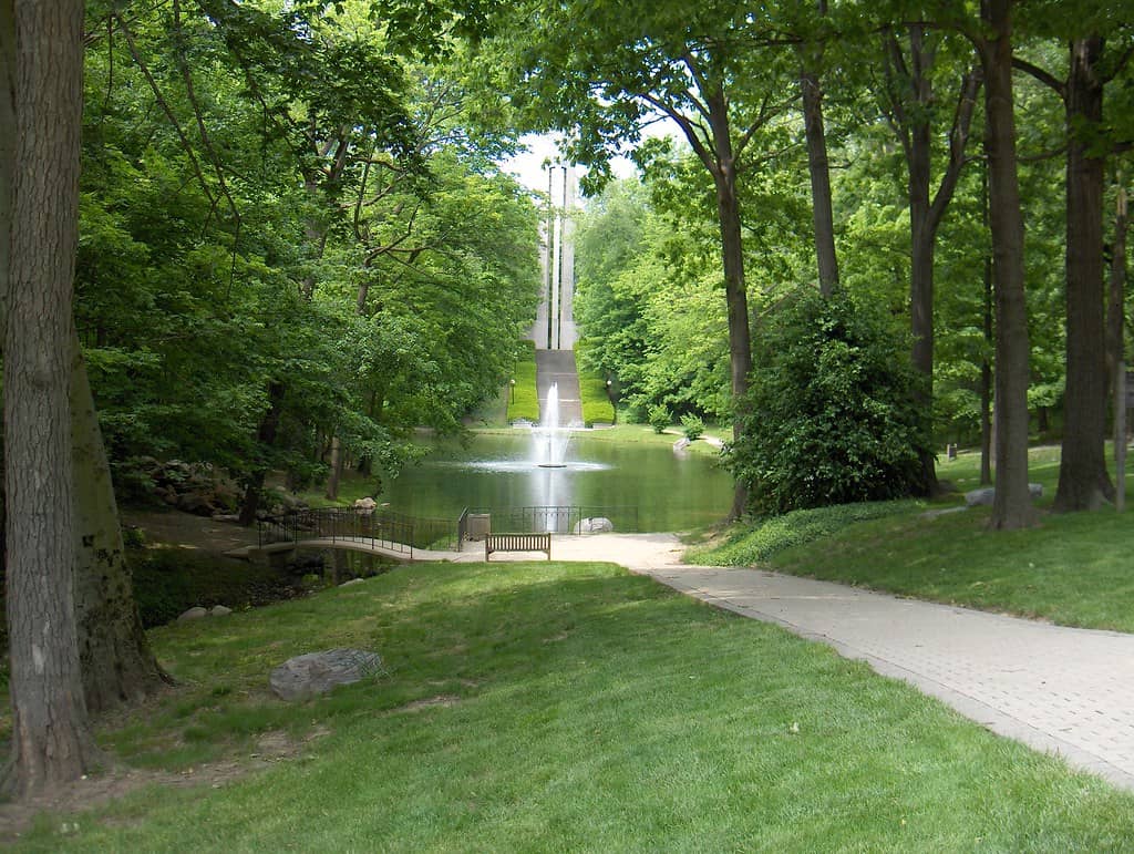 Lake, Fountain & Bell Tower