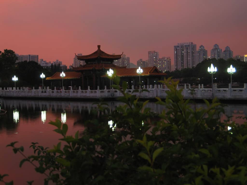 Serene Lake and Bridges