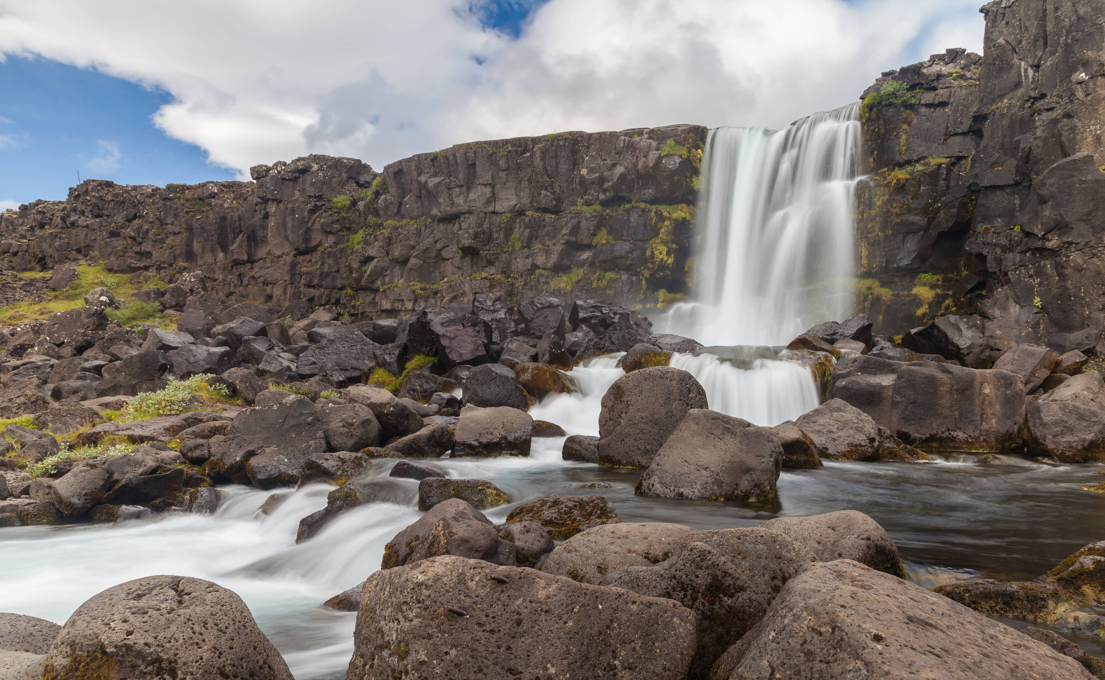 Öxarárfoss Waterfall