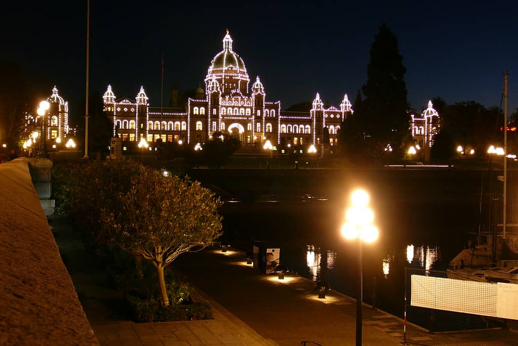 Illuminated Dome at Night
