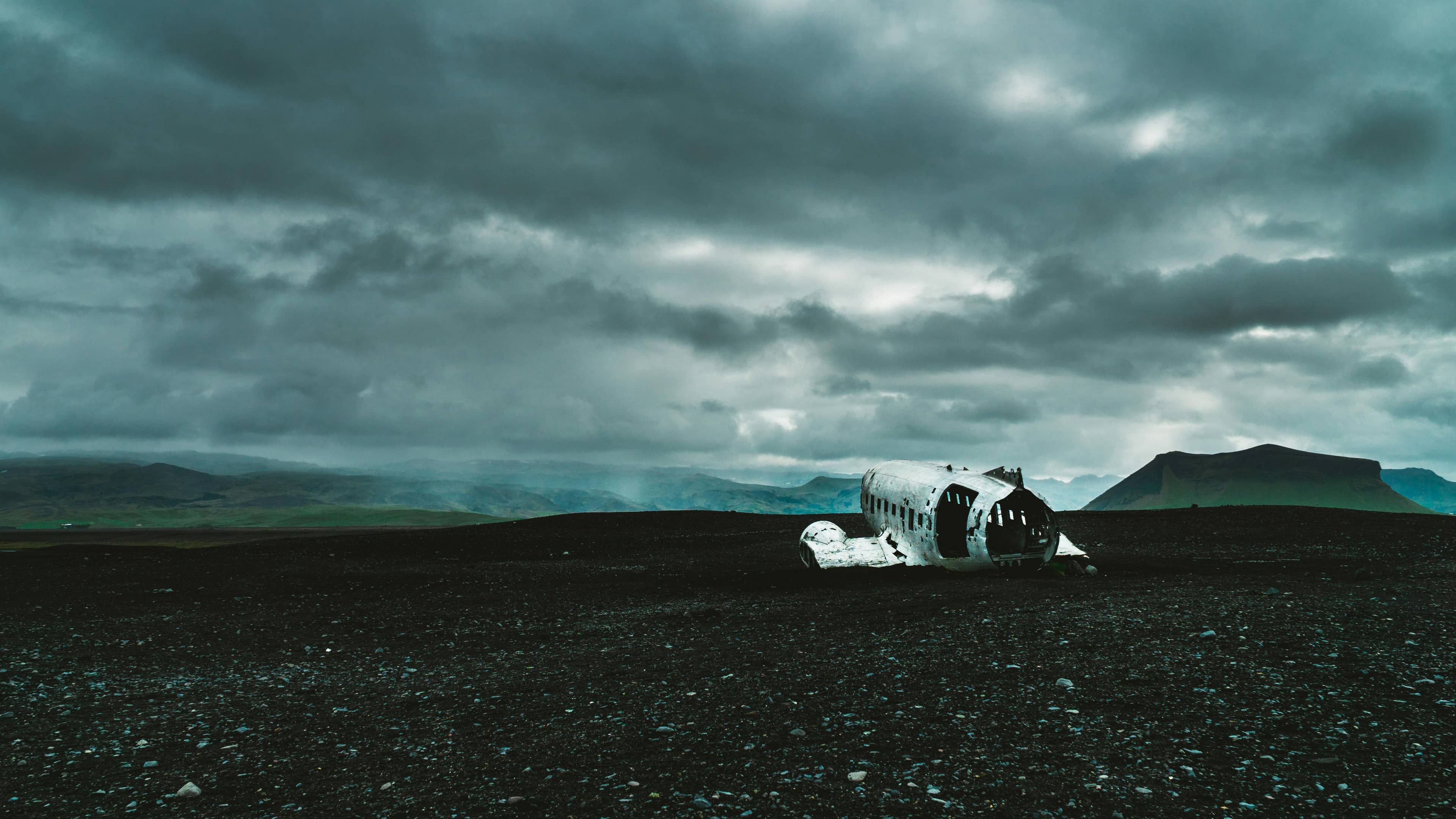 Dramatic Black Sand Landscape