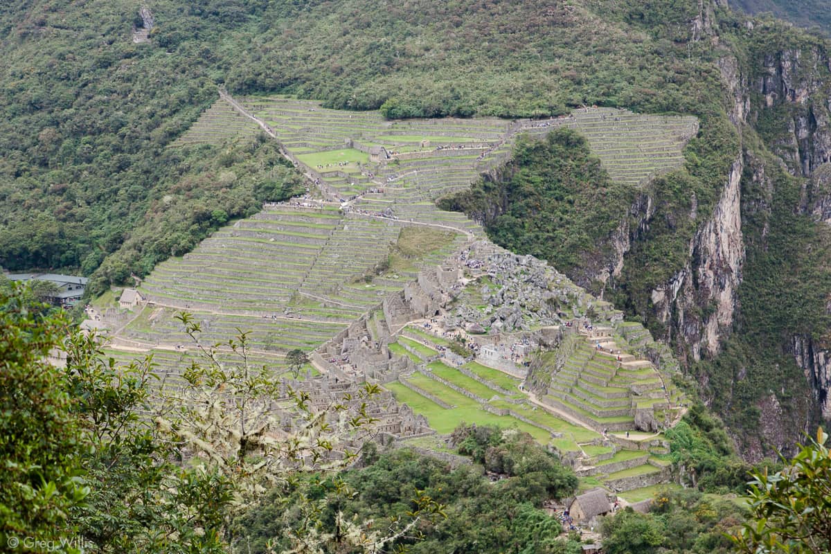 Terraces on Huayna Picchu Cliffs