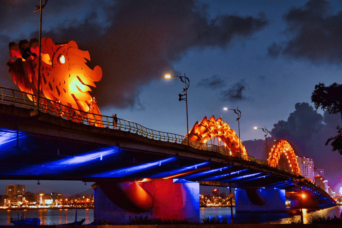 Dragon Bridge Fire Show