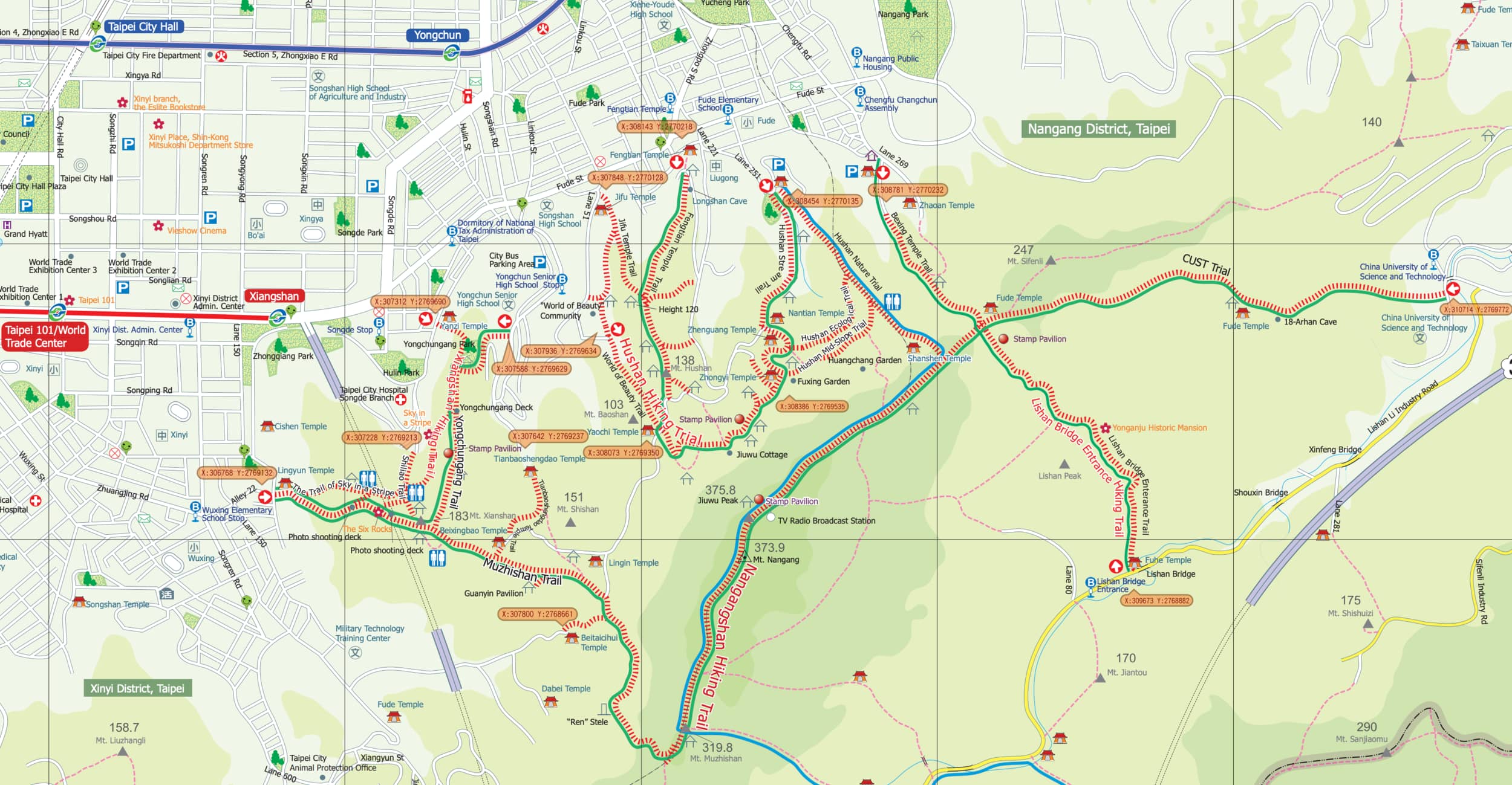 Four Beasts Trail Network