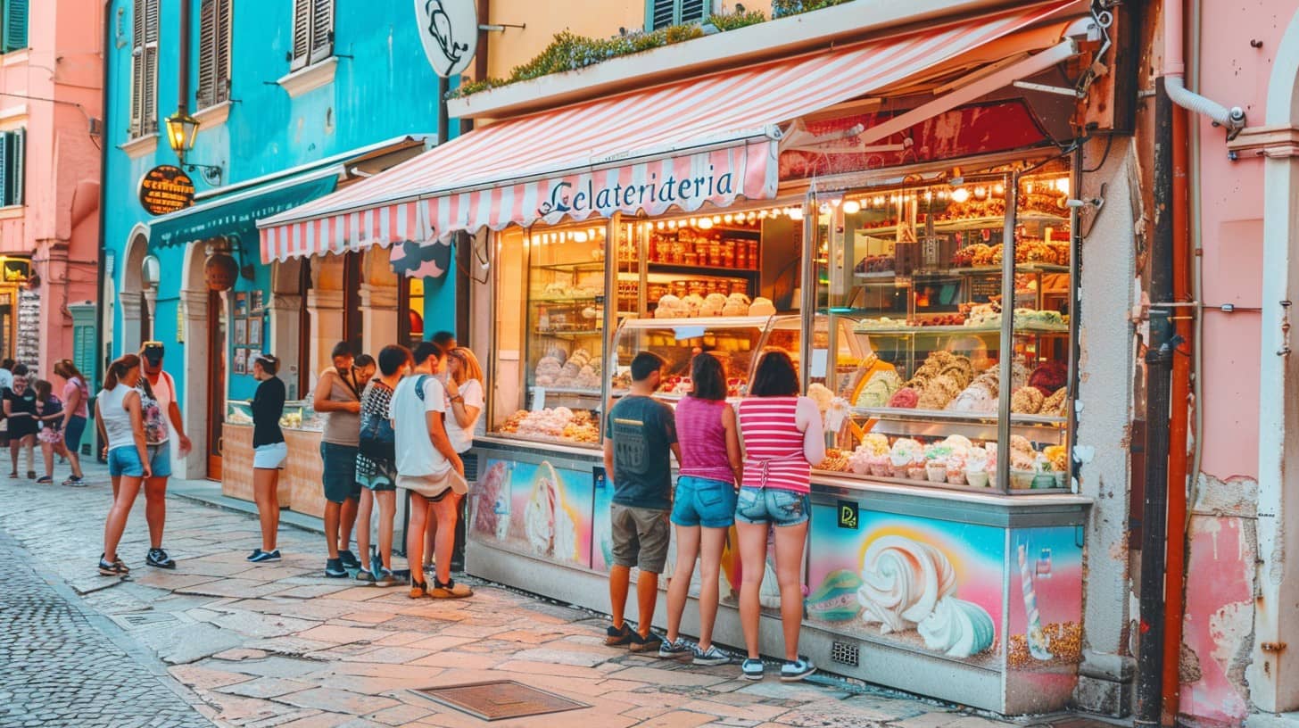 Vibrant Italian Market Stall