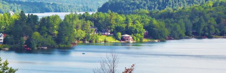 Mirror lake (Front), Lake Placid (Rear)