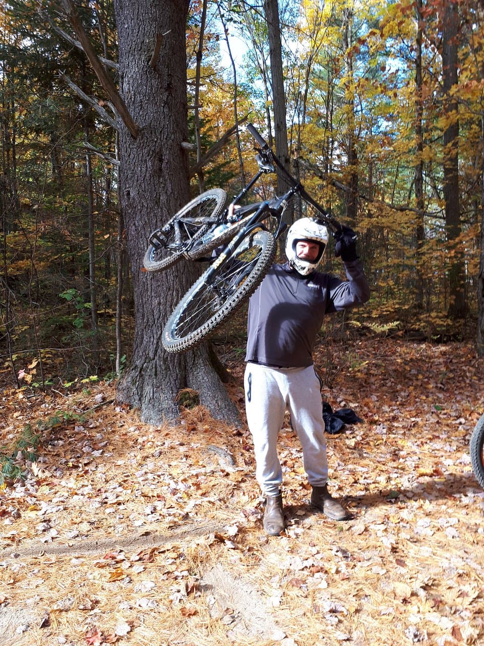 with demo bike from santa cruz