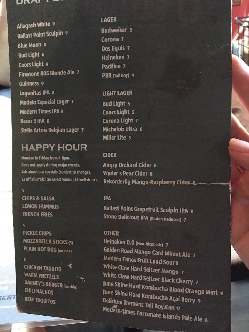 Happy Hour Specials