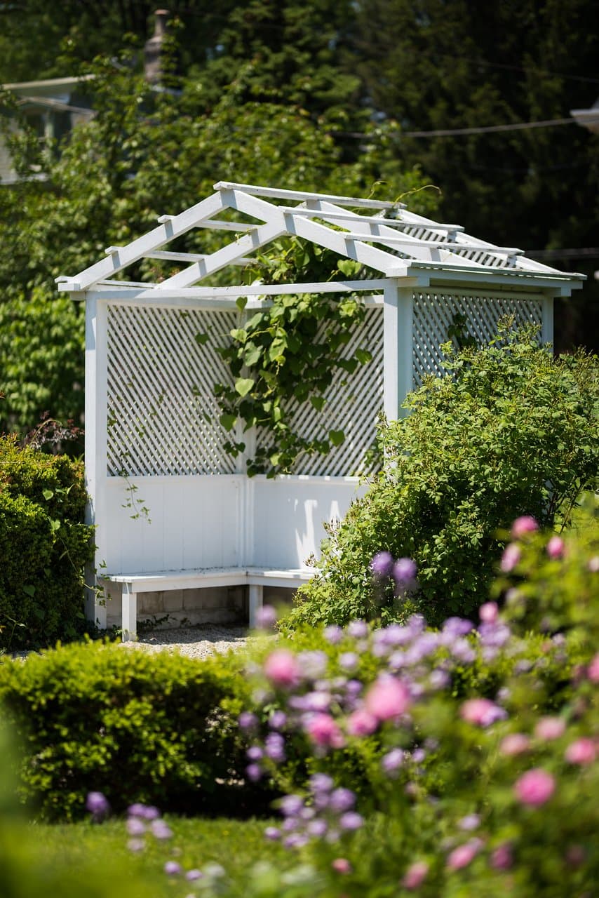 Wyck's rose garden, filled with rare antique roses, peaks in May and early June. Photo credit: Robert Buzzard Photography