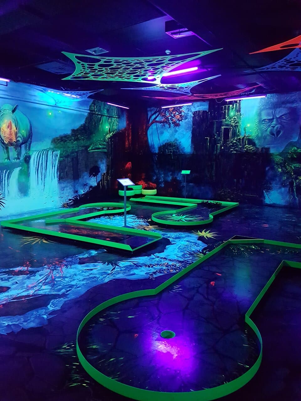 Challenge Friends at Indoor Minigolf